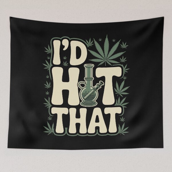 Item preview, I’d Hit That Bong Weed Joke Funny Stoner Humor designed and sold by Say It With Ink.
