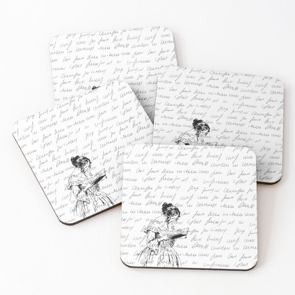 Item preview, vintage reading girl aesthetic - minimal book lover design  designed and sold by Veloriaprint.
