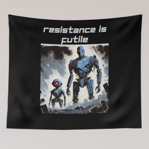 Item preview, Powered by AI Robot Design Futuristic Artificial Intelligence Tech Aesthetic Machine Learning Cyberpunk Graphic designed and sold by TEEJAMBOREE.