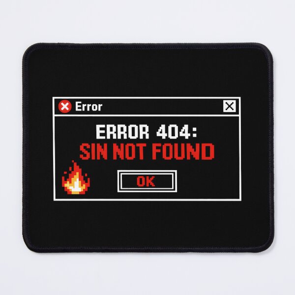 Item preview, Error 404 Sin Not Found Pixel Art Digital Humor designed and sold by SplashTastic.