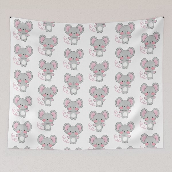 Item preview, Cute Kawaii Grey Mouse designed and sold by winterpumpkin.