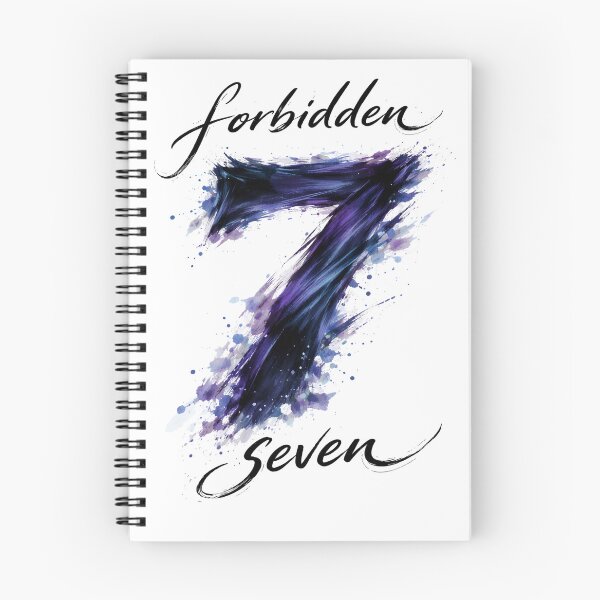 Item preview, Expressive Number 7 Brush Art – Blue Purple Paint Stroke Typography designed and sold by avwear.