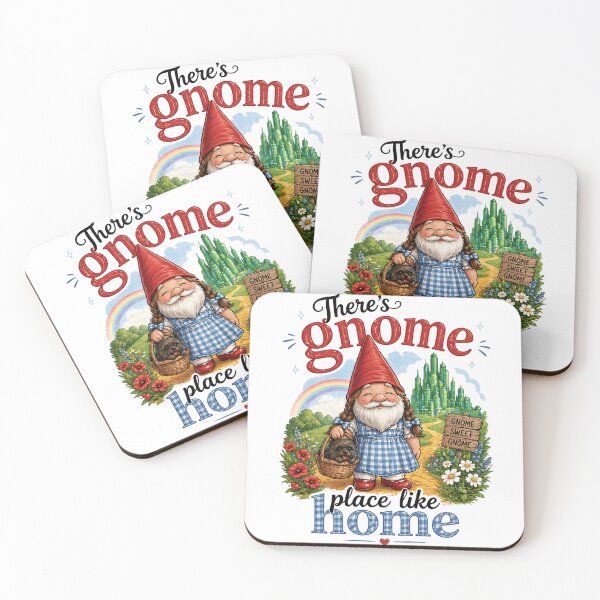 Item preview, There’s Gnome Place Like Home Funny Garden Gnome Wizard of Oz Parody Cute Pun Shirt designed and sold by SleepyLlamaClothes.