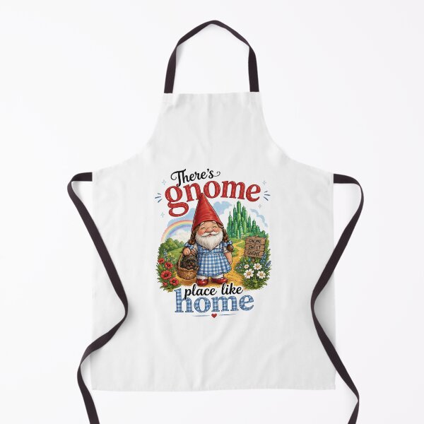 Item preview, There’s Gnome Place Like Home Funny Garden Gnome Wizard of Oz Parody Cute Pun Shirt designed and sold by SleepyLlamaClothes.