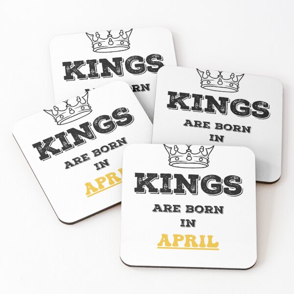 Item preview, Kings Are Born In April Birthday Gift for Him designed and sold by CyfroweMysli.