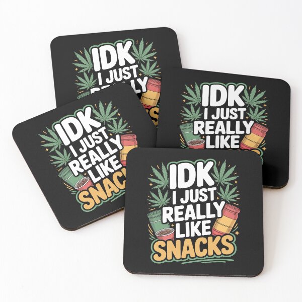 Item preview, I Just Really Like Snacks Funny Weed Munchies Joke designed and sold by Say It With Ink.
