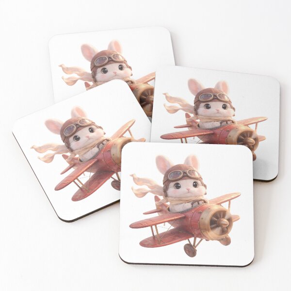 Item preview, Cute Pilot Bunny in Retro Airplane – Adventure & Magic Art designed and sold by lovelistivkaa.