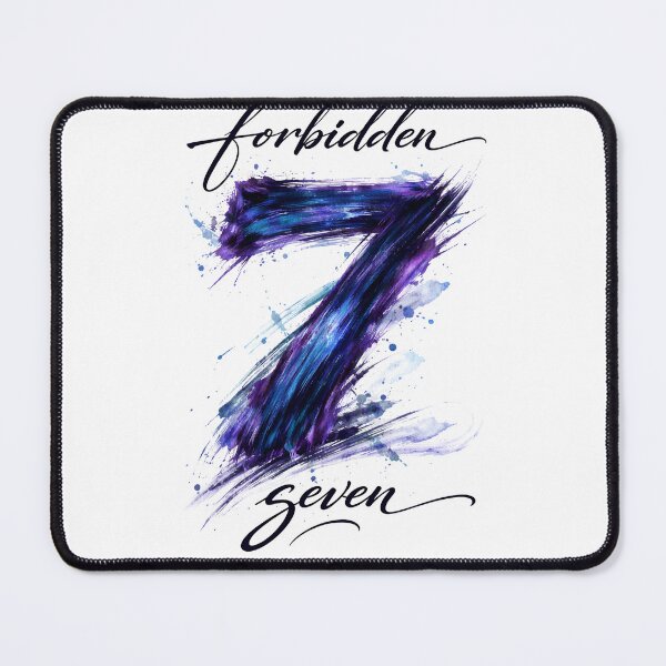 Item preview, Artistic Number 7 Brush Stroke Design – Blue Purple Paint Typography designed and sold by avwear.