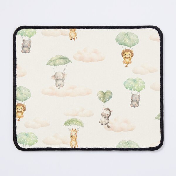 Item preview, Jungle Babies flying with Tropical Leafs through the Clouds Nursery designed and sold by Studio Pico.