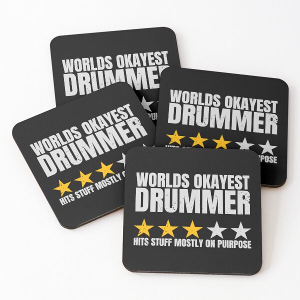 Item preview, Worlds Okayest Drummer Hits Stuff Mostly On Purpose Men designed and sold by Dondonmart.