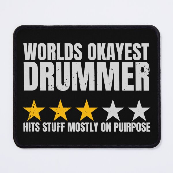 Item preview, Worlds Okayest Drummer Hits Stuff Mostly On Purpose Men designed and sold by Dondonmart.