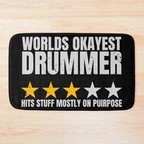 Item preview, Worlds Okayest Drummer Hits Stuff Mostly On Purpose Men designed and sold by Dondonmart.