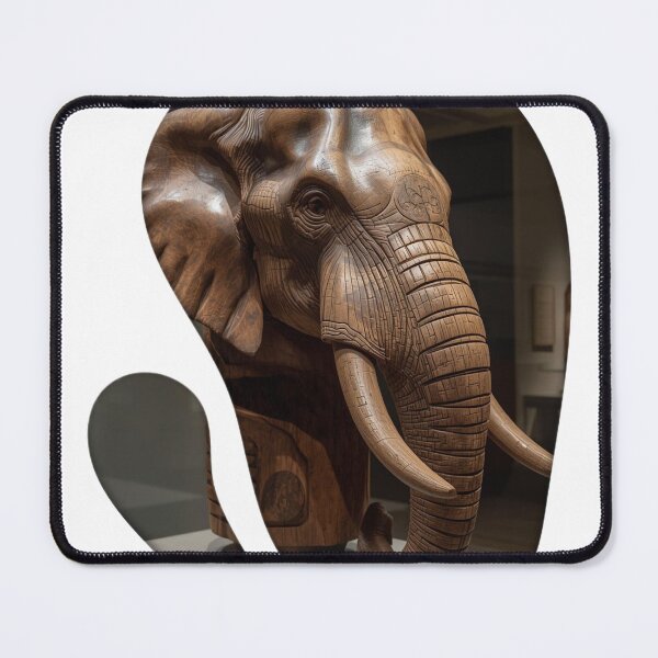 Item preview, Craftsman Legacy Hand Carved Elephant Wood Sculpture Art Print designed and sold by SavannaStrikes.