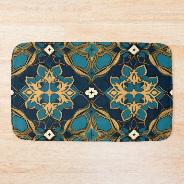Item preview, Midnight Sapphire Moroccan Tile Pattern designed and sold by Hashola Designs.