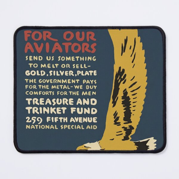 Item preview, For Our Aviators Treasure and Trinket Fund WWI Poster 1918 designed and sold by Vintage Poster 1914-1945 Archive.