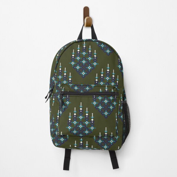 Item preview, Ethnic Diamond Geometric Seamless Pattern in Green and Blue designed and sold by PowerAntShop.