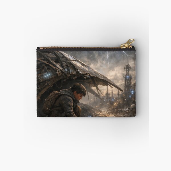 Item preview, Crystal Storm Wasteland – Sci-Fi Fantasy Post-Apocalyptic Art Print designed and sold by Element Horizon Studio.