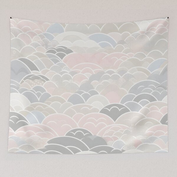 Item preview, Soft Pastel Cloud Pattern Inspired by Japanese Design designed and sold by Hashola Designs.
