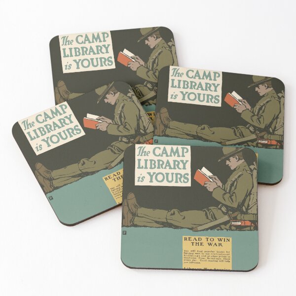 Item preview, The Camp Library Is Yours Read To Win The War WWI Poster 1918 designed and sold by Vintage Poster 1914-1945 Archive.