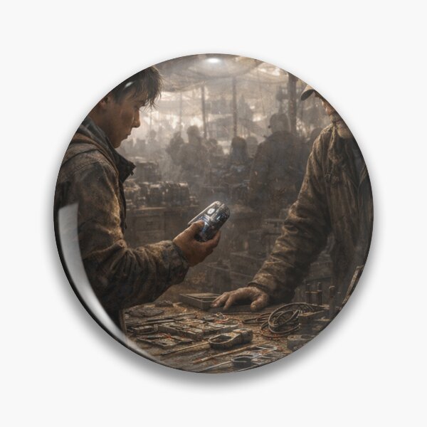 Item preview, Post-Apocalyptic Salvage Market – Sci-Fi Fantasy Scavenger Trader Art Print designed and sold by Element Horizon Studio.