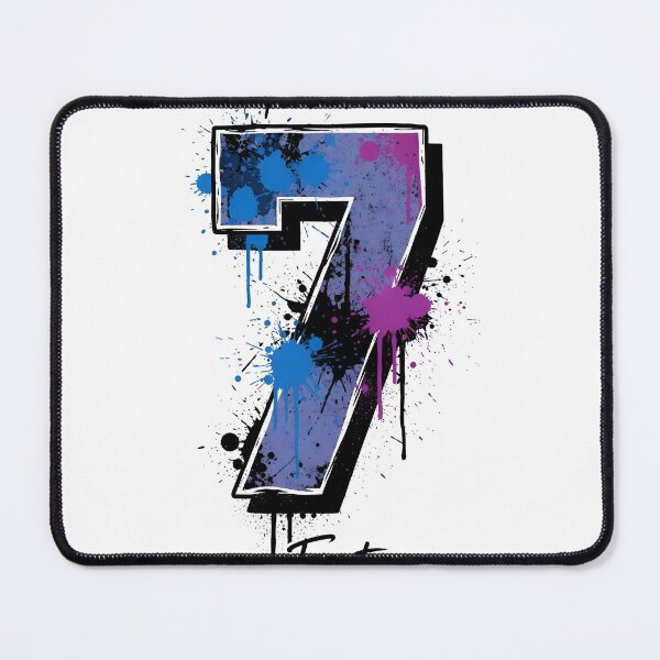 Item preview, Grunge Number 7 Paint Splash – “Forbidden Fayt” Edgy Streetwear Design designed and sold by avwear.