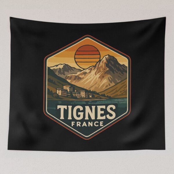 Item preview, Tignes France Retro Vintage designed and sold by TomFrontierArt.