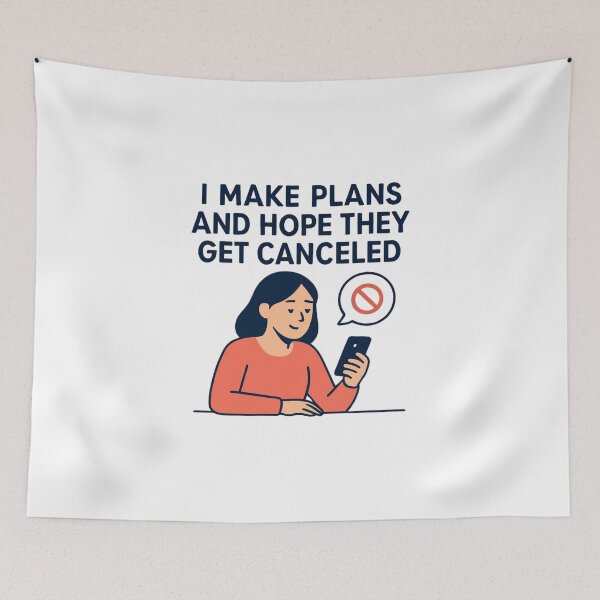 Item preview, Introvert Humor Shirt – I Make Plans and Hope They Get Canceled designed and sold by PeterskyDesign.