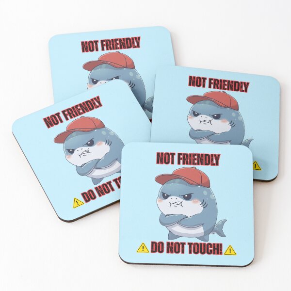 Item preview, Funny Shark Not Friendly Do Not Touch designed and sold by Nature's Chibis.