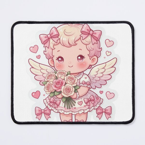 Item preview, Coquette Vintage Cherub Rose Sticker | Aesthetic Angel Soft Pink designed and sold by ShowOwnCreate.