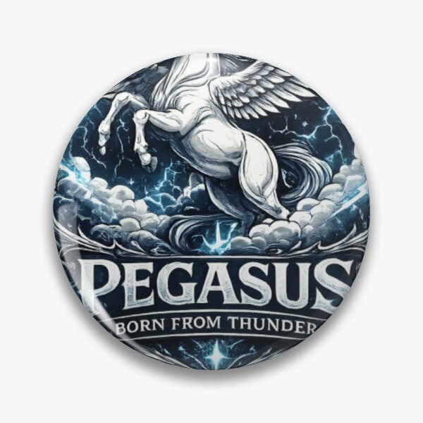 Item preview, Pegasus Born From Thunder Vintage Mythology Winged Horse designed and sold by CatLovers Studio.