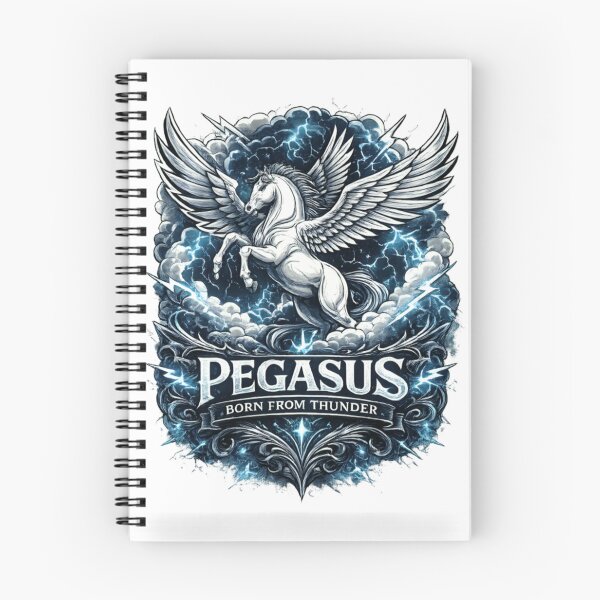 Item preview, Pegasus Born From Thunder Vintage Mythology Winged Horse designed and sold by CatLovers Studio.