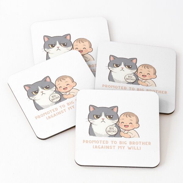 Item preview, Promoted to Big Brother Cat Shirt, Funny Cat & Baby Tee, New Baby Announcement Gift, Pet Parent Humor, British Shorthair Design designed and sold by Mojibebe.