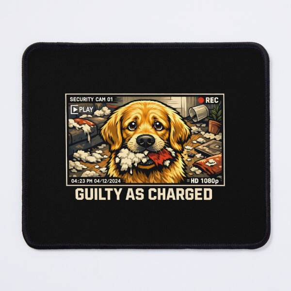 Item preview, Guilty As Charged Golden Retriever Funny Animals designed and sold by SplashTastic.