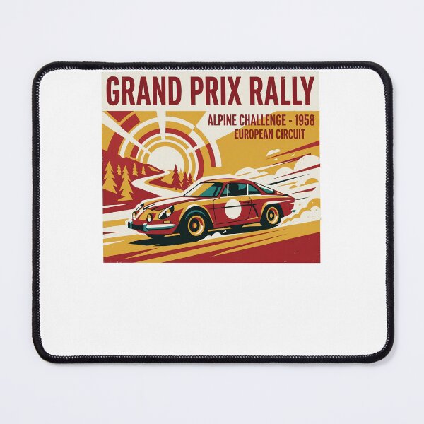 Item preview, Vintage Grand Prix Rally Poster Classic Motorsport Racing T-Shirt designed and sold by Egyptian king ⭐⭐⭐⭐⭐.