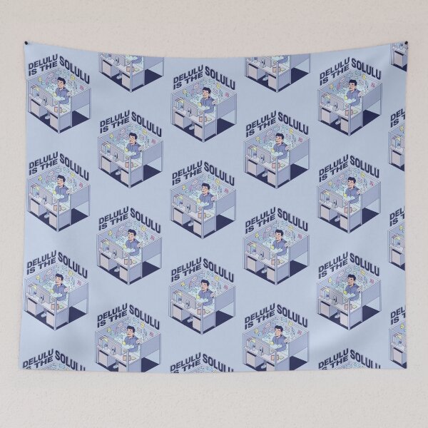 Item preview, Delulu is the Solulu | Corporate Burnout Meme | Office Humor Design designed and sold by KAYJAY DESIGNS.