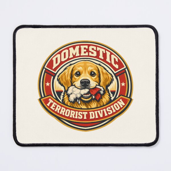 Item preview, Domestic Terrorist Division Dog Training Golden Retriever Art designed and sold by SplashTastic.