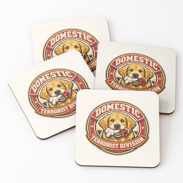 Item preview, Domestic Terrorist Division Dog Training Golden Retriever Art designed and sold by SplashTastic.