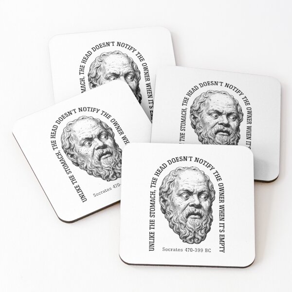 Item preview, Funny Philosophy Socrates Quote Empty Head Stomach designed and sold by GrandeDuc.