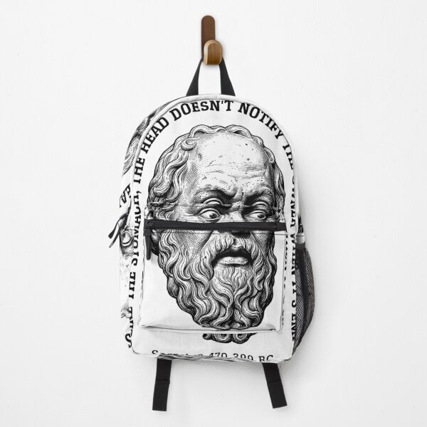 Item preview, Funny Philosophy Socrates Quote Empty Head Stomach designed and sold by GrandeDuc.