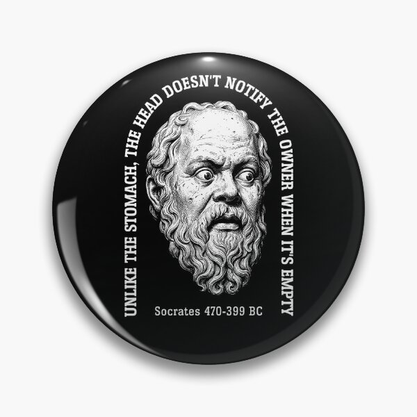 Item preview, Funny Philosophy Socrates Quote Empty Head Stomach designed and sold by GrandeDuc.