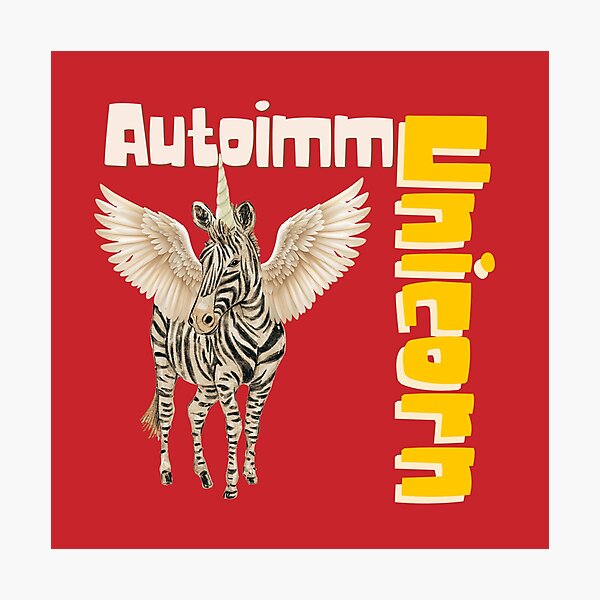 Item preview, Autoimmune Chronic Illness Zebra Unicorn designed and sold by pulse_retail.