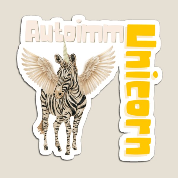 Item preview, Autoimmune Chronic Illness Zebra Unicorn designed and sold by pulse_retail.
