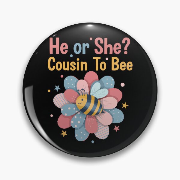 Item preview, Gender Reveal He Or She Cousin To Bee Baby Shower designed and sold by LuminOrb.