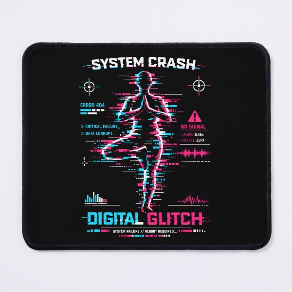 Item preview, System Crash Digital Glitch Yoga Art Cyberpunk Aesthetic designed and sold by SplashTastic.