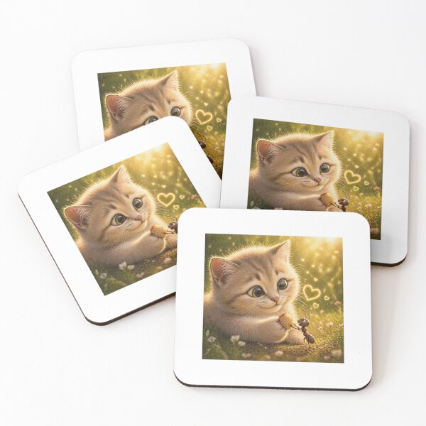 Item preview, Kitten Sharing With Ant Friend designed and sold by LovelyCatGalaxy.