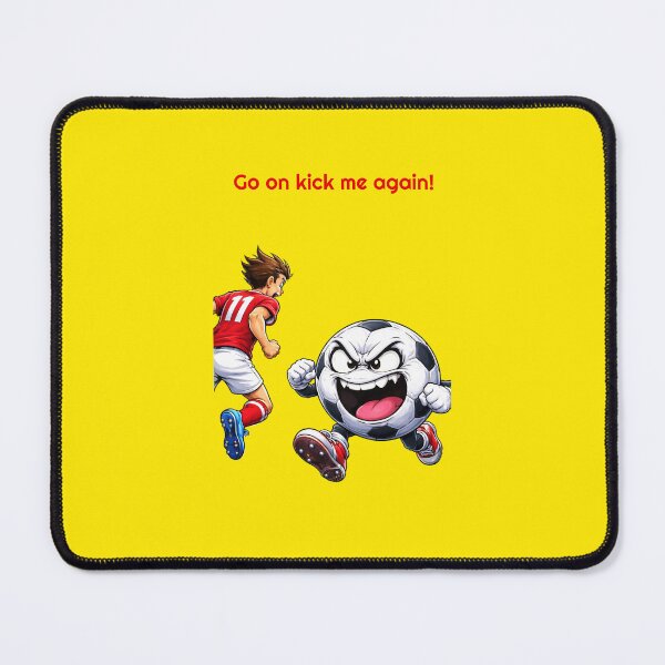 Item preview, Kick Me Again – Funny Angry Soccer Ball Cartoon Running After Player | Football Meme Design T-Shirt designed and sold by TitanGiggle .