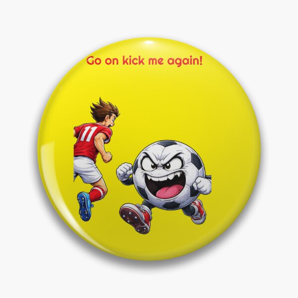 Item preview, Kick Me Again – Funny Angry Soccer Ball Cartoon Running After Player | Football Meme Design T-Shirt designed and sold by TitanGiggle .