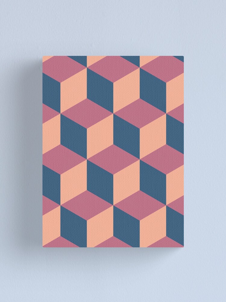 "Isometric Cube Pattern" Canvas Print by bartxn Redbubble