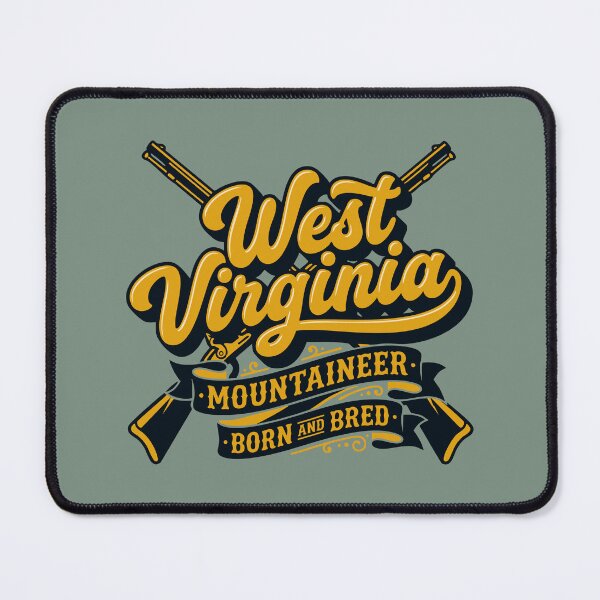 Item preview, West Virginia Mountaineer Born Bred Heavy Retro Script Appalachian Soul designed and sold by Cozy-Old-Pub.
