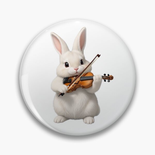 Item preview, Cute Bunny Violinist – Classical Music & Fluffy Art Illustration designed and sold by lovelistivkaa.